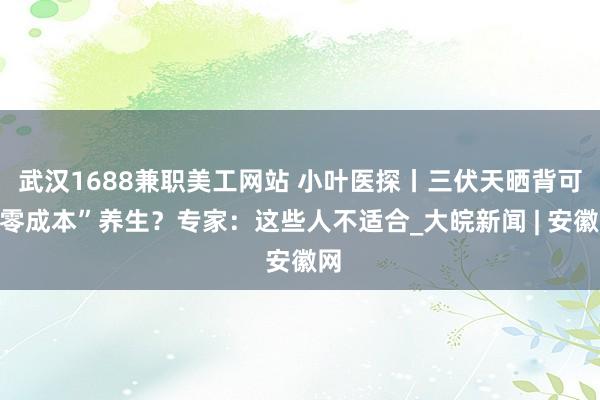 武汉1688兼职美工网站 小叶医探丨三伏天晒背可“零成本”养生？专家：这些人不适合_大皖新闻 | 安徽网